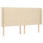 Headboard with cream fabric ears 203x16x118/128 cm by , Headboards and footboards - Ref: Foro24-3119845, Price: 151,86 €, Dis...