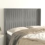 Headboard with light gray velvet ears 147x16x118/128 cm by , Headboards and footboards - Ref: Foro24-3119866, Price: 109,51 €...