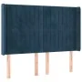 Headboard with dark blue velvet ears 147x16x118/128 cm by , Headboards and footboards - Ref: Foro24-3119870, Price: 127,44 €,...