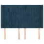 Headboard with dark blue velvet ears 147x16x118/128 cm by , Headboards and footboards - Ref: Foro24-3119870, Price: 127,44 €,...