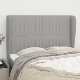 Headboard with light gray fabric ears 147x23x118/128 cm by , Headboards and footboards - Ref: Foro24-3118192, Price: 128,01 €...