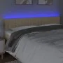 Cream fabric headboard with LED 200x5x78/88 cm by , Headboards and footboards - Ref: Foro24-3121877, Price: 81,01 €, Discount: %