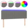 Dark gray fabric headboard with LED 144x5x78/88 cm by , Headboards and footboards - Ref: Foro24-3121849, Price: 65,22 €, Disc...