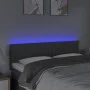 Dark gray fabric headboard with LED 144x5x78/88 cm by , Headboards and footboards - Ref: Foro24-3121849, Price: 65,22 €, Disc...