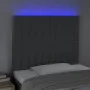 Kopfteil mit LED-Leuchten aus dunkelgrauem Stoff 80x5x118/128 cm von , Kopf- und Fußteile - Ref: Foro24-3122637, Preis: 73,43...