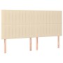 Kopfteil mit LED-Leuchten, cremefarbener Stoff, 200 x 5 x 118/128 cm von , Kopf- und Fußteile - Ref: Foro24-3122689, Preis: 1...