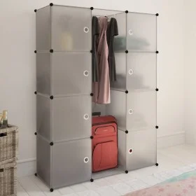 vidaXl Armario modular con 9 compartimentos blanco 37x115x150 cm de vidaXL, Armarios roperos - Ref: Foro24-240498, Precio: 56...