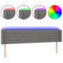 Dunkelgraues Stoffkopfteil mit LED 163x16x78/88 cm von , Kopf- und Fußteile - Ref: Foro24-3123383, Preis: 81,97 €, Rabatt: %