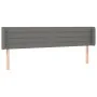Dark gray fabric headboard with LED 163x16x78/88 cm by , Headboards and footboards - Ref: Foro24-3123383, Price: 75,12 €, Dis...