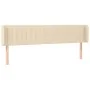 Cabecero con LED de tela crema 163x16x78/88 cm de , Cabeceros y pies de cama - Ref: Foro24-3123485, Precio: 72,65 €, Descuent...