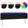 Black fabric headboard with LED 203x16x78/88 cm by , Headboards and footboards - Ref: Foro24-3123498, Price: 68,43 €, Discoun...