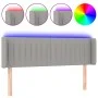 Light gray fabric headboard with LED 147x16x78/88 cm by , Headboards and footboards - Ref: Foro24-3123472, Price: 76,50 €, Di...