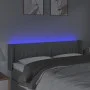 Light gray fabric headboard with LED 147x16x78/88 cm by , Headboards and footboards - Ref: Foro24-3123472, Price: 76,50 €, Di...
