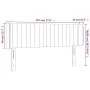 Light gray fabric headboard with LED 147x16x78/88 cm by , Headboards and footboards - Ref: Foro24-3123472, Price: 76,50 €, Di...
