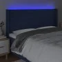 Cabecero con LED de tela azul 163x16x118/128 cm de , Cabeceros y pies de cama - Ref: Foro24-3124200, Precio: 116,57 €, Descue...