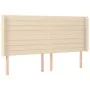 Cream fabric headboard with LED 163x16x118/128 cm by , Headboards and footboards - Ref: Foro24-3124199, Price: 135,17 €, Disc...