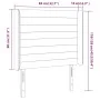 Cream fabric headboard with LED 83x16x118/128 cm by , Headboards and footboards - Ref: Foro24-3124167, Price: 84,02 €, Discou...