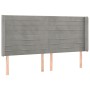 Hellgraues Samtkopfteil mit LED 163x16x118/128 cm von , Kopf- und Fußteile - Ref: Foro24-3124242, Preis: 123,44 €, Rabatt: %