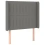 Dark gray fabric headboard with LED 83x16x118/128 cm by , Headboards and footboards - Ref: Foro24-3124261, Price: 82,66 €, Di...
