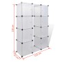 vidaXl Modular wardrobe with 9 compartments white 37x115x150 cm by vidaXL, Wardrobes - Ref: Foro24-240498, Price: 61,11 €, Di...