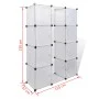 vidaXl Modular wardrobe with 9 compartments white 37x115x150 cm by vidaXL, Wardrobes - Ref: Foro24-240498, Price: 56,12 €, Di...