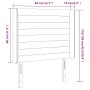 LED-Kopfteil aus dunkelgrünem Samt, 83 x 16 x 118/128 cm von , Kopf- und Fußteile - Ref: Foro24-3124221, Preis: 89,81 €, Raba...