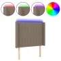 Headboard with LED in taupe gray fabric 103x16x118/128 cm by , Headboards and footboards - Ref: Foro24-3124280, Price: 75,55 ...