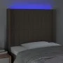 Headboard with LED in taupe gray fabric 103x16x118/128 cm by , Headboards and footboards - Ref: Foro24-3124280, Price: 75,55 ...