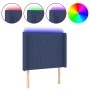 Blue fabric headboard with LED 103x16x118/128 cm by , Headboards and footboards - Ref: Foro24-3124282, Price: 79,47 €, Discou...