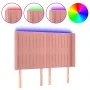 Cabecero con LED de terciopelo rosa 147x16x118/128 cm de , Cabeceros y pies de cama - Ref: Foro24-3124339, Precio: 137,96 €, ...