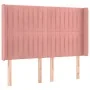 Cabecero con LED de terciopelo rosa 147x16x118/128 cm de , Cabeceros y pies de cama - Ref: Foro24-3124339, Precio: 137,96 €, ...