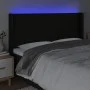Black fabric headboard with LED 163x16x118/128 cm by , Headboards and footboards - Ref: Foro24-3124294, Price: 128,90 €, Disc...