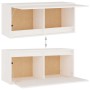 Muebles para TV 4 piezas madera maciza de pino blanco
