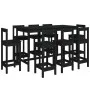 9-piece bar set solid black pine wood by , Furniture sets for kitchens and dining rooms - Ref: Foro24-3124726, Price: 598,35 ...