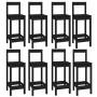 9-teiliges Bar-Set aus massivem schwarzem Kiefernholz von , Möbelsets für Küchen und Esszimmer - Ref: Foro24-3124726, Preis: ...