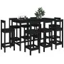 9-piece bar set solid black pine wood by , Furniture sets for kitchens and dining rooms - Ref: Foro24-3124726, Price: 598,35 ...