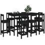 Set de bar 9 piezas madera maciza de pino negro de , muebles para cocinas y comedores - Ref: Foro24-3124726, Precio: 606,32 €...