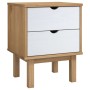 Nachttisch OTTA aus braunem und weißem Kiefernholz 45x39x57 cm von vidaXL, Nachttische - Ref: Foro24-348578, Preis: 64,88 €, ...