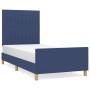 Bed frame with blue fabric headboard 80x200 cm by , Beds and slatted bases - Ref: Foro24-3125177, Price: 158,15 €, Discount: %
