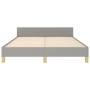 Light gray fabric bed frame with headboard 140x200 cm by , Beds and slatted bases - Ref: Foro24-3125219, Price: 240,77 €, Dis...