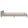 Light gray fabric bed frame with headboard 140x200 cm by , Beds and slatted bases - Ref: Foro24-3125219, Price: 240,77 €, Dis...