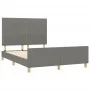 Dark gray fabric bed frame with headboard 140x190 cm by , Beds and slatted bases - Ref: Foro24-3125212, Price: 226,03 €, Disc...