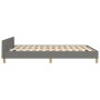 Dark gray fabric bed frame with headboard 140x190 cm by , Beds and slatted bases - Ref: Foro24-3125212, Price: 235,38 €, Disc...