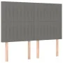 Dark gray fabric bed frame with headboard 140x190 cm by , Beds and slatted bases - Ref: Foro24-3125212, Price: 226,03 €, Disc...