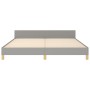 Bed frame with headboard light gray fabric 160x200 cm by , Beds and slatted bases - Ref: Foro24-3125227, Price: 217,29 €, Dis...