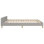 Bed frame with headboard light gray fabric 160x200 cm by , Beds and slatted bases - Ref: Foro24-3125227, Price: 217,29 €, Dis...