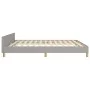 Bed frame with headboard light gray fabric 160x200 cm by , Beds and slatted bases - Ref: Foro24-3125227, Price: 211,19 €, Dis...