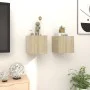 Wall living room furniture 2 pcs Sonoma oak 30.5x30x30 cm by vidaXL, TV Furniture - Ref: Foro24-804491, Price: 44,39 €, Disco...