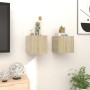 Wand-Wohnzimmermöbel 2 Stk. Sonoma-Eiche 30,5x30x30 cm von vidaXL, TV-Möbel - Ref: Foro24-804491, Preis: 45,08 €, Rabatt: %