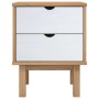 Nachttisch OTTA aus braunem und weißem Kiefernholz 45x39x57 cm von vidaXL, Nachttische - Ref: Foro24-348578, Preis: 64,88 €, ...